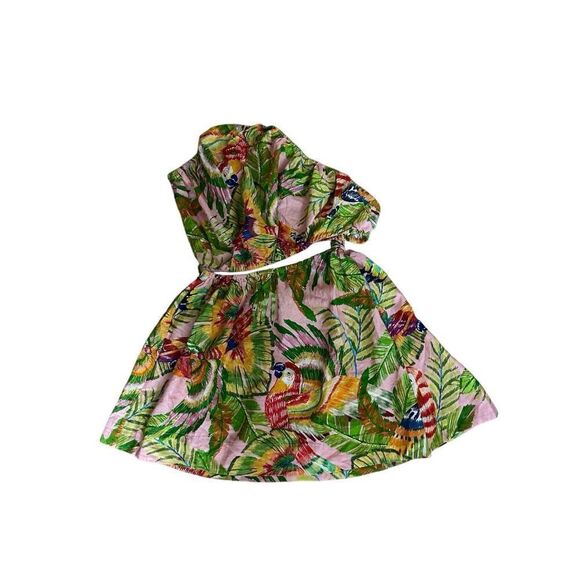 Farm Rio Macaw Leaves One-Shoulder Mini Dress M - Picture 1 of 6